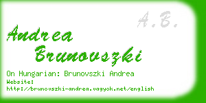 andrea brunovszki business card